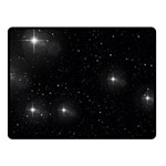 Starry Galaxy Night Black and White Stars Fleece Blanket (Small) 50 x40  Blanket Front