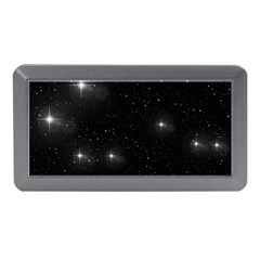 Starry Galaxy Night Black And White Stars Memory Card Reader (mini) by yoursparklingshop