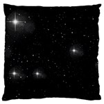 Starry Galaxy Night Black and White Stars Standard Flano Cushion Case (Two Sides) Front