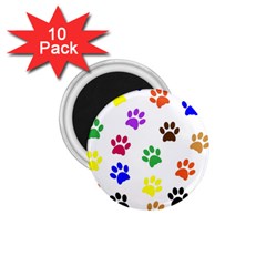 Pawprints Paw Prints Paw Animal 1 75  Magnets (10 Pack)  by Celenk