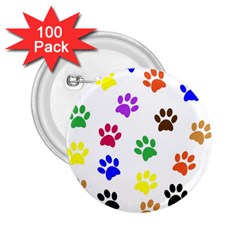 Pawprints Paw Prints Paw Animal 2 25  Buttons (100 Pack)  by Celenk