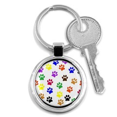 Pawprints Paw Prints Paw Animal Key Chains (round)  by Celenk