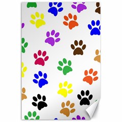 Pawprints Paw Prints Paw Animal Canvas 24  X 36  by Celenk