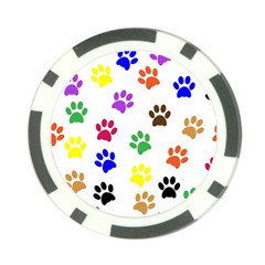 Pawprints Paw Prints Paw Animal Poker Chip Card Guard by Celenk