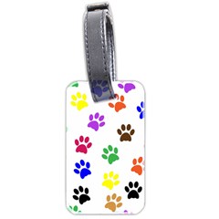 Pawprints Paw Prints Paw Animal Luggage Tags (two Sides) by Celenk