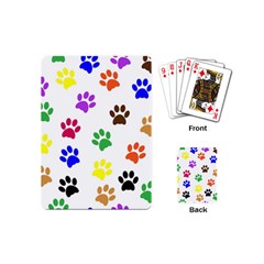 Pawprints Paw Prints Paw Animal Playing Cards (mini)  by Celenk