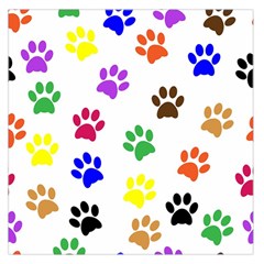 Pawprints Paw Prints Paw Animal Large Satin Scarf (square) by Celenk