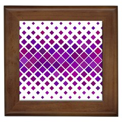 Pattern Square Purple Horizontal Framed Tiles by Celenk