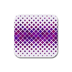 Pattern Square Purple Horizontal Rubber Square Coaster (4 Pack)  by Celenk