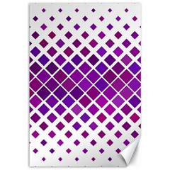 Pattern Square Purple Horizontal Canvas 12  X 18   by Celenk