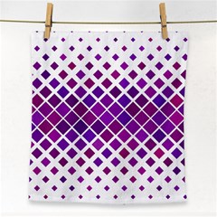 Pattern Square Purple Horizontal Face Towel by Celenk