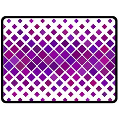 Pattern Square Purple Horizontal Fleece Blanket (large)  by Celenk