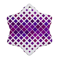 Pattern Square Purple Horizontal Ornament (snowflake) by Celenk