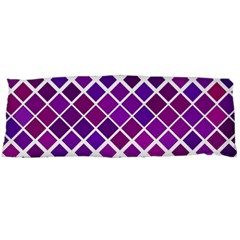 Pattern Square Purple Horizontal Body Pillow Case (dakimakura) by Celenk