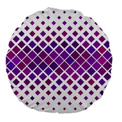 Pattern Square Purple Horizontal Large 18  Premium Flano Round Cushions by Celenk