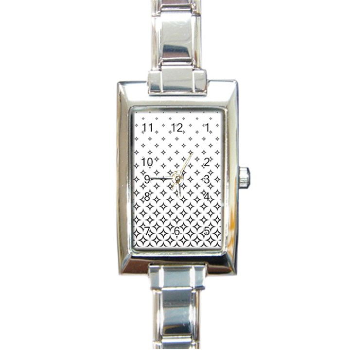 Star Pattern Decoration Geometric Rectangle Italian Charm Watch