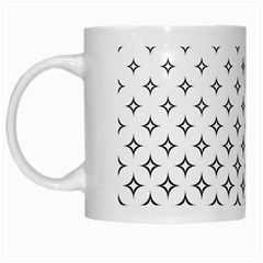 Star Pattern Decoration Geometric White Mugs by Celenk