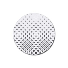 Star Pattern Decoration Geometric Rubber Round Coaster (4 Pack)  by Celenk