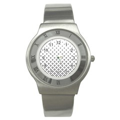 Star Pattern Decoration Geometric Stainless Steel Watch by Celenk