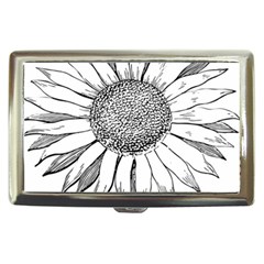 Sunflower Flower Line Art Summer Cigarette Money Cases by Celenk