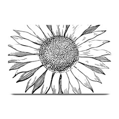 Sunflower Flower Line Art Summer Plate Mats by Celenk