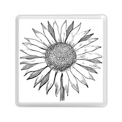 Sunflower Flower Line Art Summer Memory Card Reader (square)  by Celenk