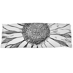 Sunflower Flower Line Art Summer Body Pillow Case (dakimakura) by Celenk