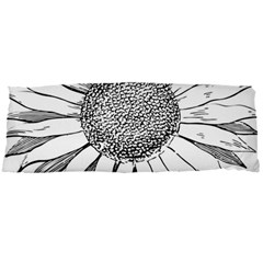 Sunflower Flower Line Art Summer Body Pillow Case Dakimakura (two Sides) by Celenk