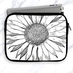 Sunflower Flower Line Art Summer Apple Ipad 2/3/4 Zipper Cases by Celenk