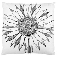 Sunflower Flower Line Art Summer Standard Flano Cushion Case (two Sides) by Celenk