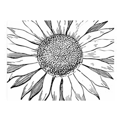 Sunflower Flower Line Art Summer Double Sided Flano Blanket (mini)  by Celenk