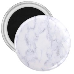 Marble Texture White Pattern 3  Magnets