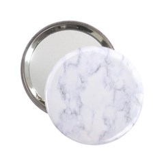 Marble Texture White Pattern 2.25  Handbag Mirrors