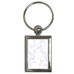 Marble Texture White Pattern Key Chains (Rectangle) 