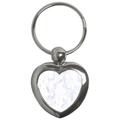 Marble Texture White Pattern Key Chains (Heart) 