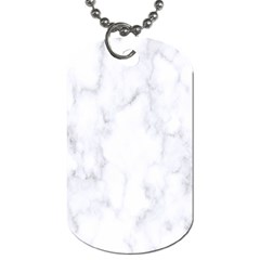 Marble Texture White Pattern Dog Tag (One Side)