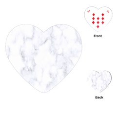 Marble Texture White Pattern Playing Cards (Heart) 