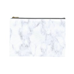 Marble Texture White Pattern Cosmetic Bag (Large) 