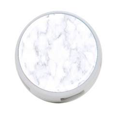 Marble Texture White Pattern 4-Port USB Hub (One Side)