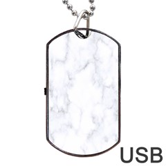 Marble Texture White Pattern Dog Tag USB Flash (Two Sides)