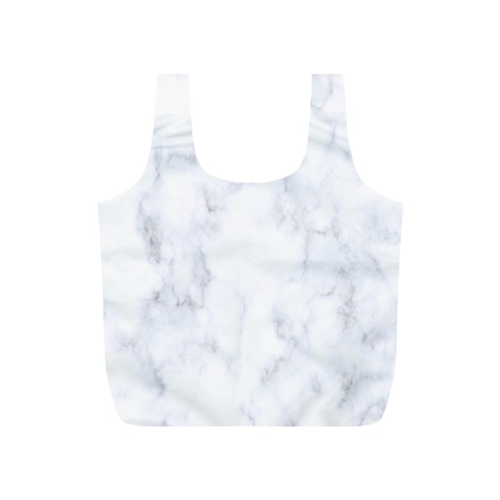 Marble Texture White Pattern Full Print Recycle Bags (S) 