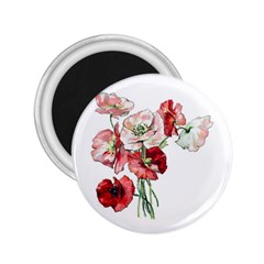 Flowers Poppies Poppy Vintage 2 25  Magnets by Celenk