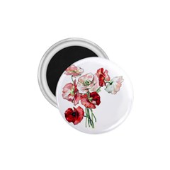 Flowers Poppies Poppy Vintage 1 75  Magnets by Celenk