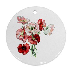 Flowers Poppies Poppy Vintage Ornament (round) by Celenk