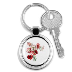 Flowers Poppies Poppy Vintage Key Chains (round)  by Celenk