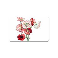 Flowers Poppies Poppy Vintage Magnet (name Card) by Celenk