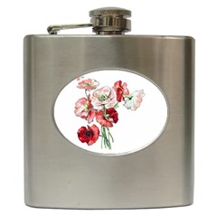 Flowers Poppies Poppy Vintage Hip Flask (6 Oz) by Celenk