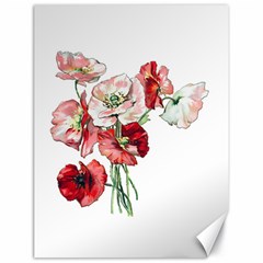 Flowers Poppies Poppy Vintage Canvas 18  X 24   by Celenk