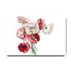 Flowers Poppies Poppy Vintage Small Doormat  by Celenk