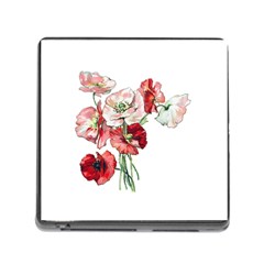 Flowers Poppies Poppy Vintage Memory Card Reader (square) by Celenk